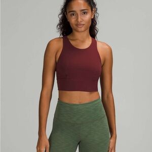 Lululemon Wunder Train Longline Bra Red Merlot 4 NWT